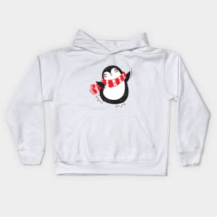 Happy Penguin Christmas Kids Hoodie